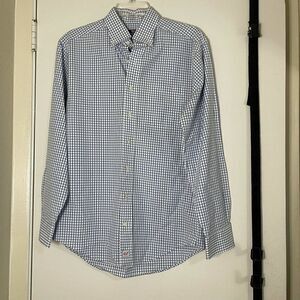 Vineyard Vines classic fit murray cotton button down shirt blue square SMALL